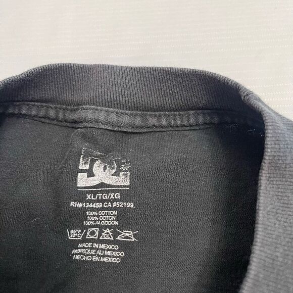 DC Shoes Skate Skateboarding VTG Black T-Shirt Size XL RARE - Picture 3 of 5